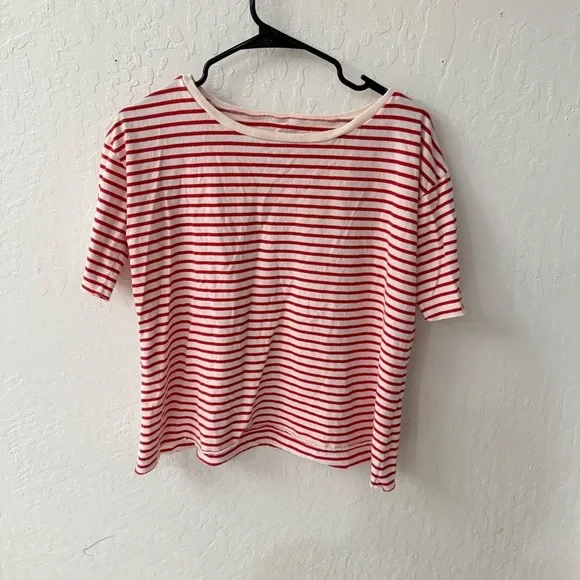 Frank & Eileen XS JOSEPHINE Red French Stripe Heritage Jersey Shirt - Picture 5 of 5